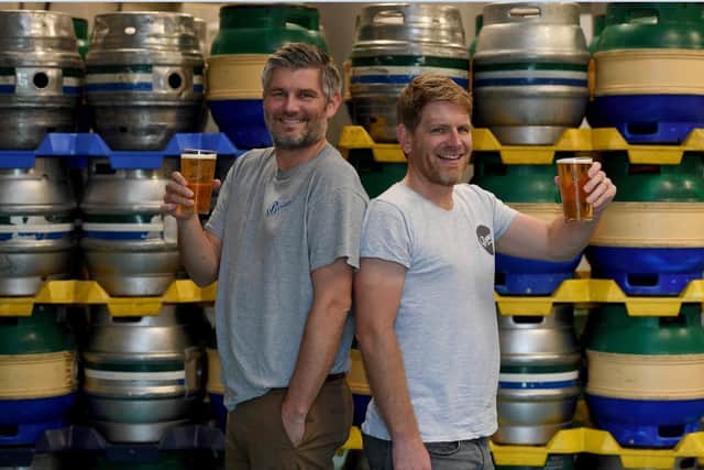 Steven Cree and James Tosh, co-owners of Bosun's Brewing Co in Wetherby. PHOTO: Gerard Binks.