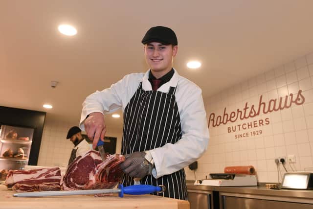 Assistant manager of Robertshaw's butchers Harley Robertshaw