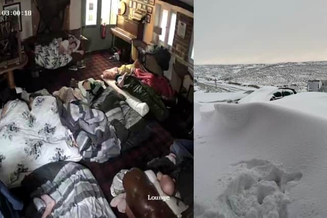 Revellers were forced to sleep inside after getting snowed in [Image: Tan Hill Inn]