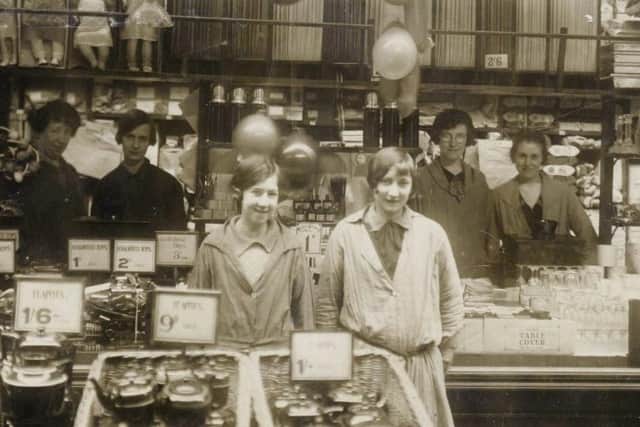 Vintage photo - M&S staff at the original Harrogate Penny Bazaar in 1926, as the early M&S stores were then called,