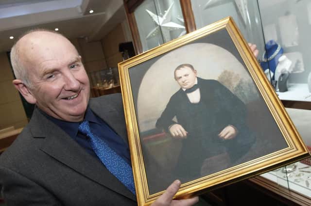 The public response has been “spectacular and quite moving” says Anthony Tindall, the soon-to-be-retired owner of Fattorini’s jewellers in Harrogate who is pictured with a portrait of the shop's founder in the 19th century, Antonio Fattorini.