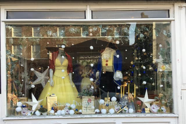 Winning window - Saint Michael’s Hospice Shop in Ripon, the winner of Soroptimist International of Harrogate’s Christmas Window Competition.
