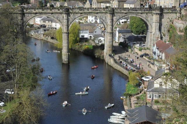 Knaresborough Viaduct over the River Nidd.