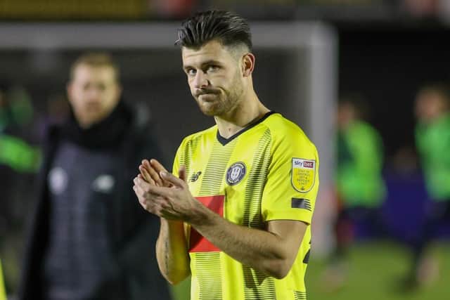 Harrogate Town centre-half Connor Hall's facial expression said it all at the full-time whistle.