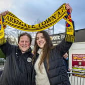 Harrogate Town supporter Dave Worton, left, and his daughter Molly.