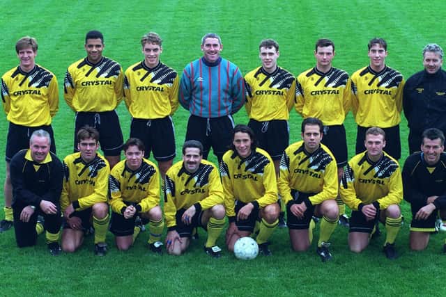 The late Billy Conroy pictured front row, bottom left, in his days of management at Harrogate Town.