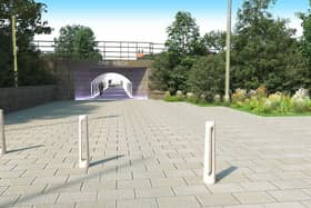 Nicer town centre? The Harrogate Gateway project plans include improvements to the public realm to make the town centre a better environment, including One Arch, as this visualisation shows.