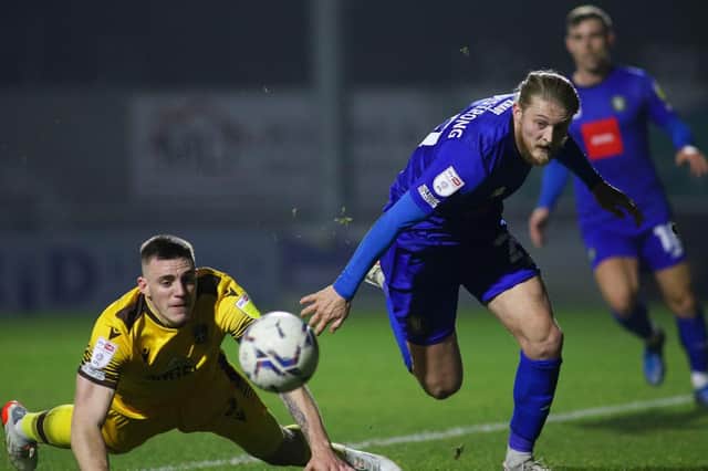 Leading marksman Luke Armstrong and his Harrogate Town team-mates drew a blank at Sutton United on Saturday afternoon. Pictures: Matt Kirkham