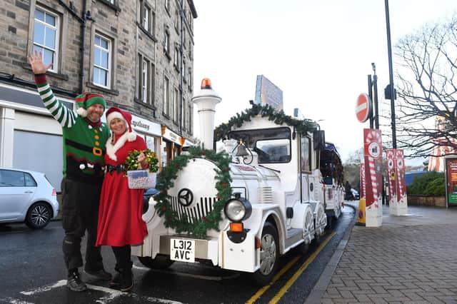 The Candy Cane Express train proved very popular during Harrogate Christmas Fayre. (Picture Gerard Binks)