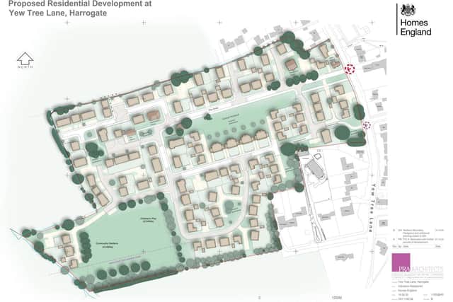 Outline planning permission has been granted subject to completion of the S106 agreement to Homes England for the development of the site just outside Harrogate town centre which will include affordable housing.