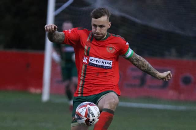 Harrogate Railway captain Dan McDaid found the net to set the Starbeck club on their way to victory at Glasshoughton Welfare. Picture: Craig Dinsdale