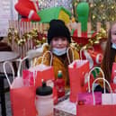Harrogate help - Young carers on their Christmas trip on the Embsay & Bolton Abbey Santa Steam Train.
