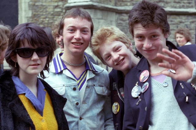Chris Porsz pictured Pippa Hodgson, (moved to Spain) Ade Lawrence, Gary Beckett, (moved to Australia) and John Church in 1978.