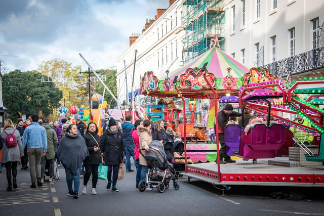The Parade in Leamington was busy even before the big festive lights switch-on event which took place on Sunday evening (November 7).