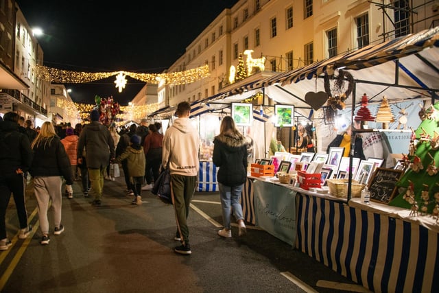 The autumn market was a feature of the festive lights switch-on event in Leamington.
