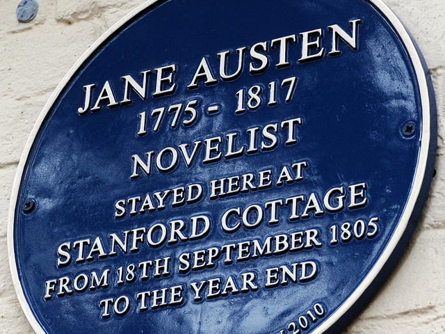 Worthing Society organised the blue plaque for Jane Austen at Stanford Cottage, where the novelist stayed in 1805