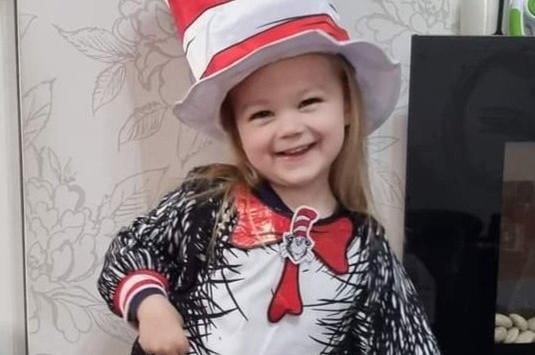 Brooke Isabel aged three as the Cat in the Hat.