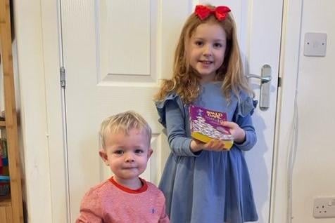 Sophie Pummel, aged 6, and with brother Harry dressed as Matilda and George's Marvellous Medicine from Hampton Lakes Primary.