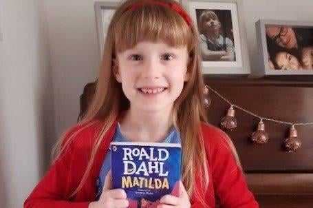 Sasha Barnes, 7,  is a pupil at William Law primary in Werrington and was dressed at Matilda for World Book Day.