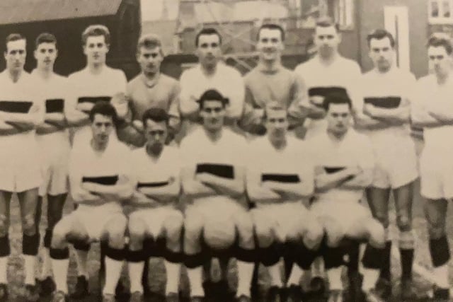 Cliff Holton (front row, centre) holds the record for goals scored in a Football League season, hitting the net 36 times in Division Three in 1961/62. Edward Bowen hit 34 in 1928/29 and Richard Hill 33 in 86/87
