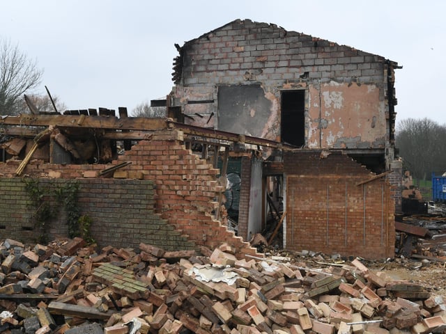Demolition of the former Silver Jubilee pub at North Bretton by RG Carter Construction.