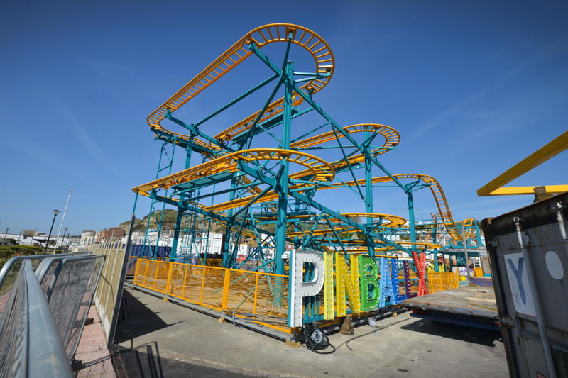 Pinball X spinning roller coaster pictured at Flamingo Park in Hastings ready for the 2021 season. SUS-210422-123406001