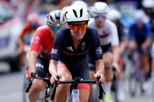 Lizzie Deignan of Team Great Britain in action during the women's road race on day nine of the Paris 2024 Olympic Games. Picture: Alex Broadway/Getty Images