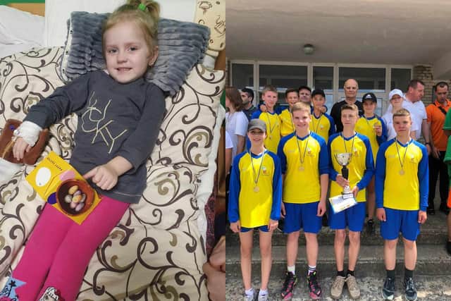Pictured: Some of the more personal gifts delivered to the children and young people of Volodymyr, Ukraine.