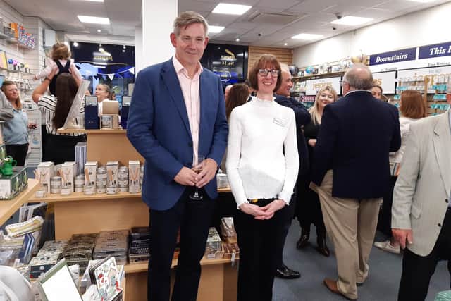 James Gawthorpe, current director of Jespers, and store manager Lynn Cummings at the party to mark the 125th anniversary of one of Harrogate’s oldest shops. (Picture Graham Chalmers)