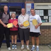 Members of Harrogate Pickleball Club which is based at St John Fisher High School in Harrogate. (Picture contributed)