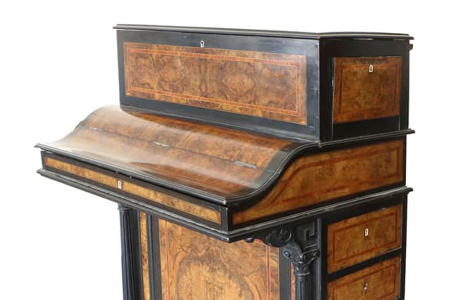 Section of a fine and rare ‘Captain’s Desk’ Davenport with Mandolin Cylinder Musical Box – estimate: £4,000-6,000