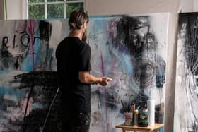 Best known in the snowboard community for his figurative graphic style, a forthcoming new exhibition at Harrogate's RedHouse Gallery will be the first time Schoph’s abstract paintings have appeared on a snowboard. (Picture contributed)