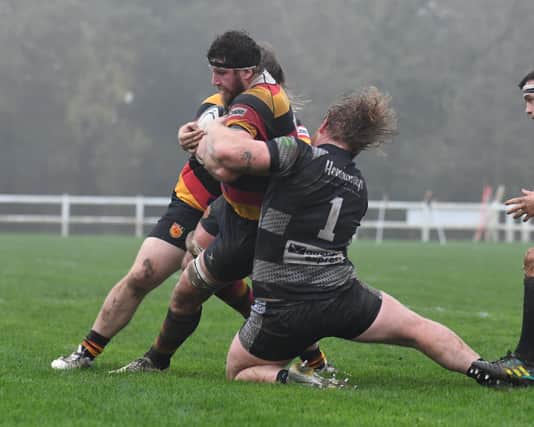 Harrogate RUFC skipper Sam Brady was one of the stand-out performers during Saturday's narrow success at Sandal. Picture: Gerard Binks