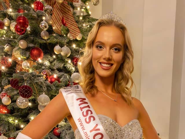 Chloe McEwen, a Harrogate fitness trainer who overcome mental health issues as a teenager, is using her status as the Miss Yorkshire to raise funds for MIND, the Harrogate based community group centred on wellbeing and emotional health. (Picture contributed)