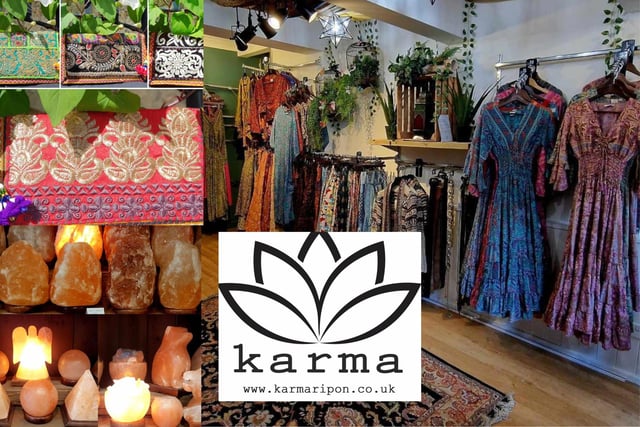 Karma is located on Kirkgate in Ripon. The ethical boho clothing and gift boutique also has its own ethical clothing brand.