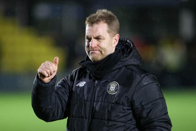 Harrogate Town manager Simon Weaver was much happier with what he saw from his back-line than he has been in previous weeks.