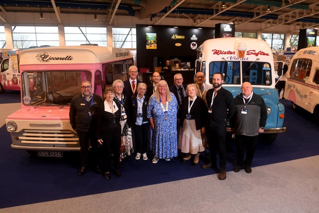 Presidents of the Ice Cream Alliance gather at the show to celebrate their 80th anniversary
