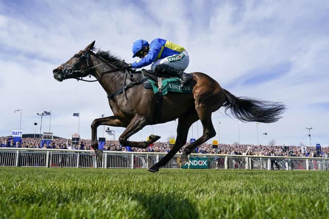 Langer Dan is back in action at Aintree Racecourse this weekend. Picture: Alan Crowhurst/Getty Images