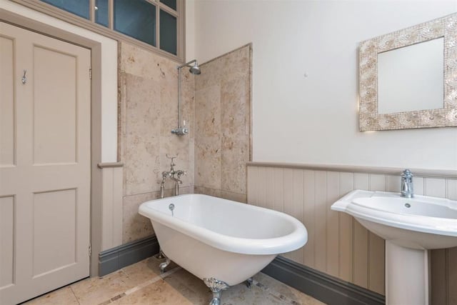 There are five spacious bathrooms within the property