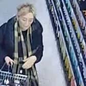 The police would like to speak to this woman after alcohol was stolen from Marks & Spencer in Harrogate