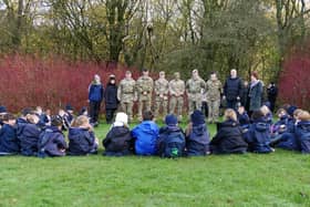 Pupils enjoying the outdoors exercise with soldiers from the British Army, based at the Army Foundation College in Harrogate.