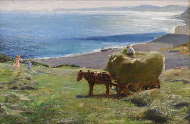 ‘Loaded Hay Wagon and Haymaking’ by Arthur A Friedenson – sold for £6,200.