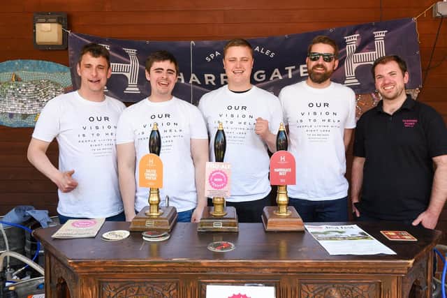 Flashback to part of the bar team at Henshaws Beer Festival in Knaresborough during its smash-hit return in 2022.