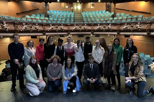 The Rudding Park Hotel team take part in the first ‘Setting the Scene’ workshop with Harrogate Theatre’s Hannah Draper, Beth Knight and Kirsty Wolff.