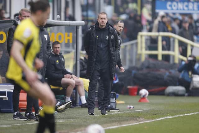 Sulphurites boss Simon Weaver watches on at the Exercise Stadium.