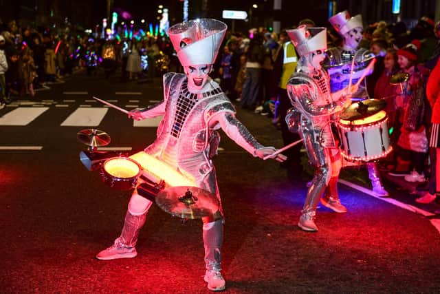 The streets of Swansea sparkle with Christmas cheer during the annual Swansea Christmas Parade.