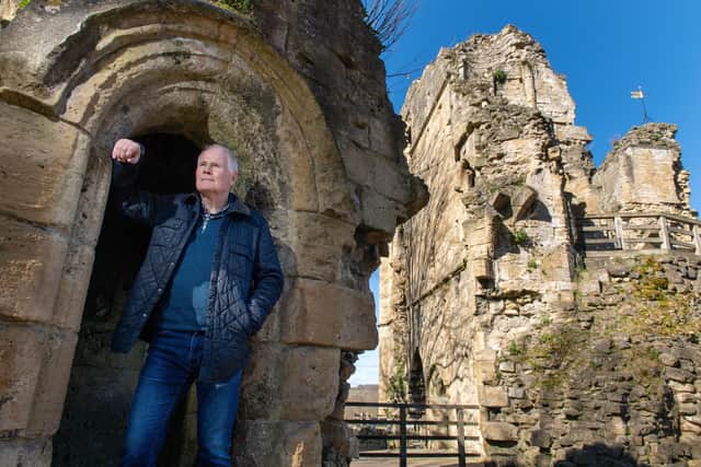 Harrogate resident Bernard Higgins has been corresponding with Buckingham Palace since 2018 in an attempt to get a royal visit to Knaresborough Castle which will celebrate its 900th anniversary in 2030.  (Picture Bruce Rollinson)
