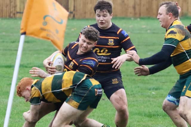 Bailey Bromberg was among the tries as Harrogate Pythons beat Northallerton 24-19. Picture: Submitted