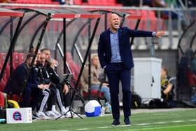 Feyenoord's Dutch head coach Arne Slot reacts during the UEFA Conference League football match between AZ Alkmaar and Feyenoord at the AFAS stadium in Alkmaar, on October 16, 2022. - - Netherlands OUT (Photo by Olaf Kraak / ANP / AFP) / Netherlands OUT (Photo by OLAF KRAAK/ANP/AFP via Getty Images)