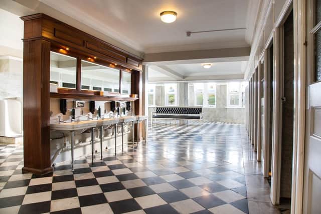 The marble gents toilets in the DoubleTree Hilton Harrogate Majestic Hotel & Spa in Harrogate which have sparked the creation of a new comic book. (Picture contributed)